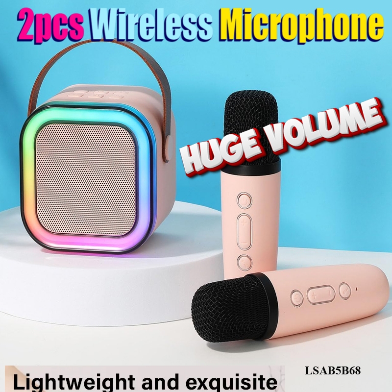 Portable Karaoke bluetooth speaker 2 Mic 1 Set Home Karaoke Speaker KTV ...