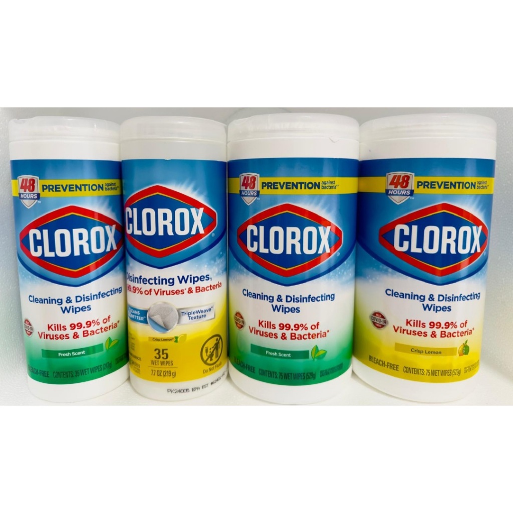 Clorox Disinfecting Wipes Wet Fresh Scent / Crisp Lemon, 35s-75s ...