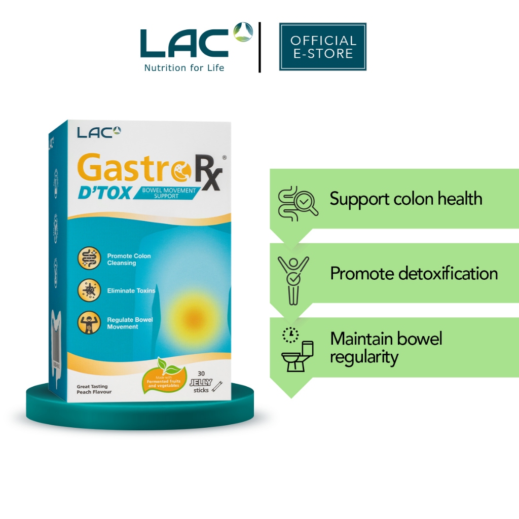 [LAC GASTRORX] D'tox Bowel Movement Support (15g x 30 jelly sticks