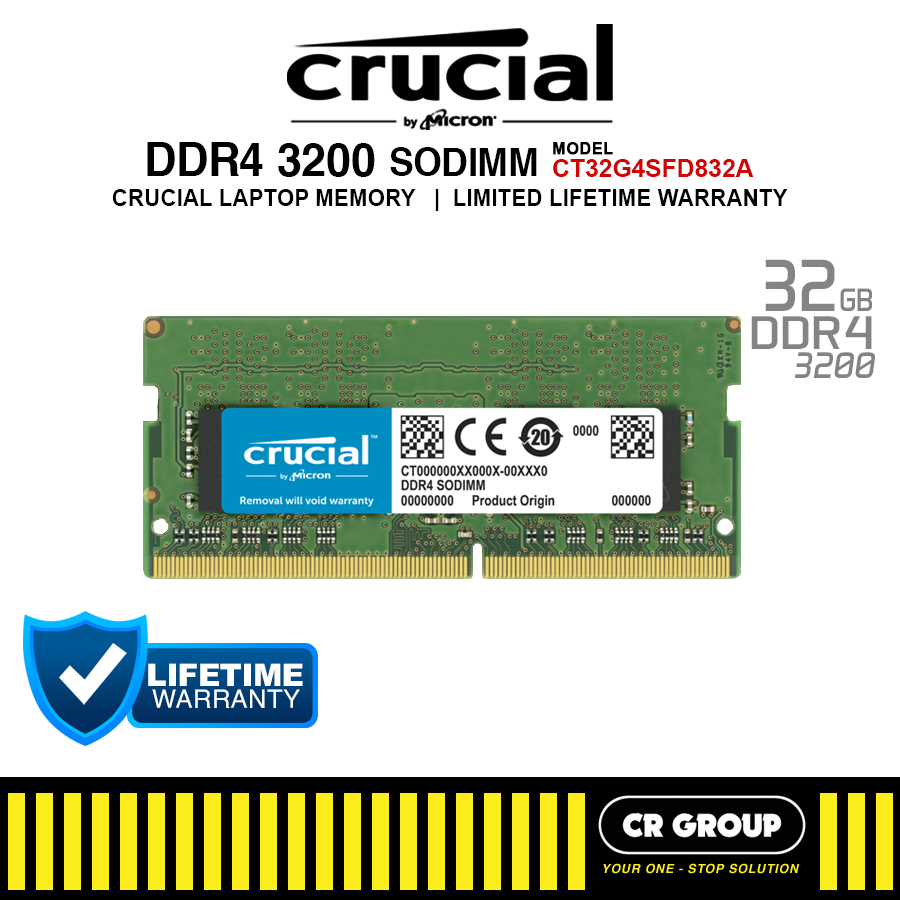 3200MHz SO DIMM 8GB DDR4-3200 SODIMM Crucial CT8G4SFRA32A