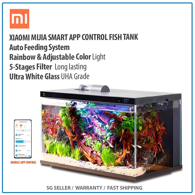 Xiaomi Mijia Smart Fish Tank Aquarium Built In Filter/Pump & LED Works ...