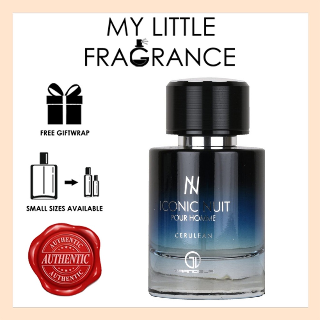 100ml Grandeur Iconic Nuit Cerulean EDP Eau de Parfum Men Man pour