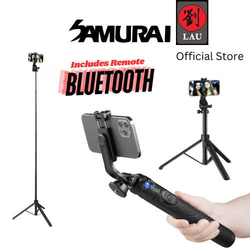 Samurai Dual Pod Bluetooth Remote Selfie Stick Tripod for Smartphone ...