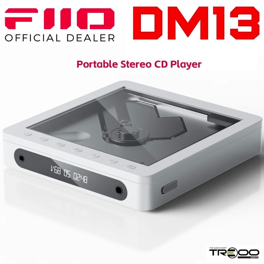 FiiO DM13 Wireless Bluetooth Portable CD Player, CD Ripper & Transport ...