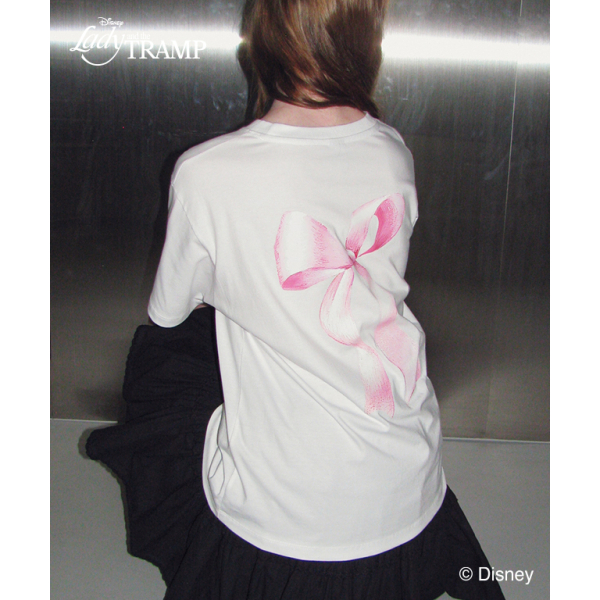 RONRON] BIG CRAYON RIBBON BASIC FIT T SHIRT 2 colors