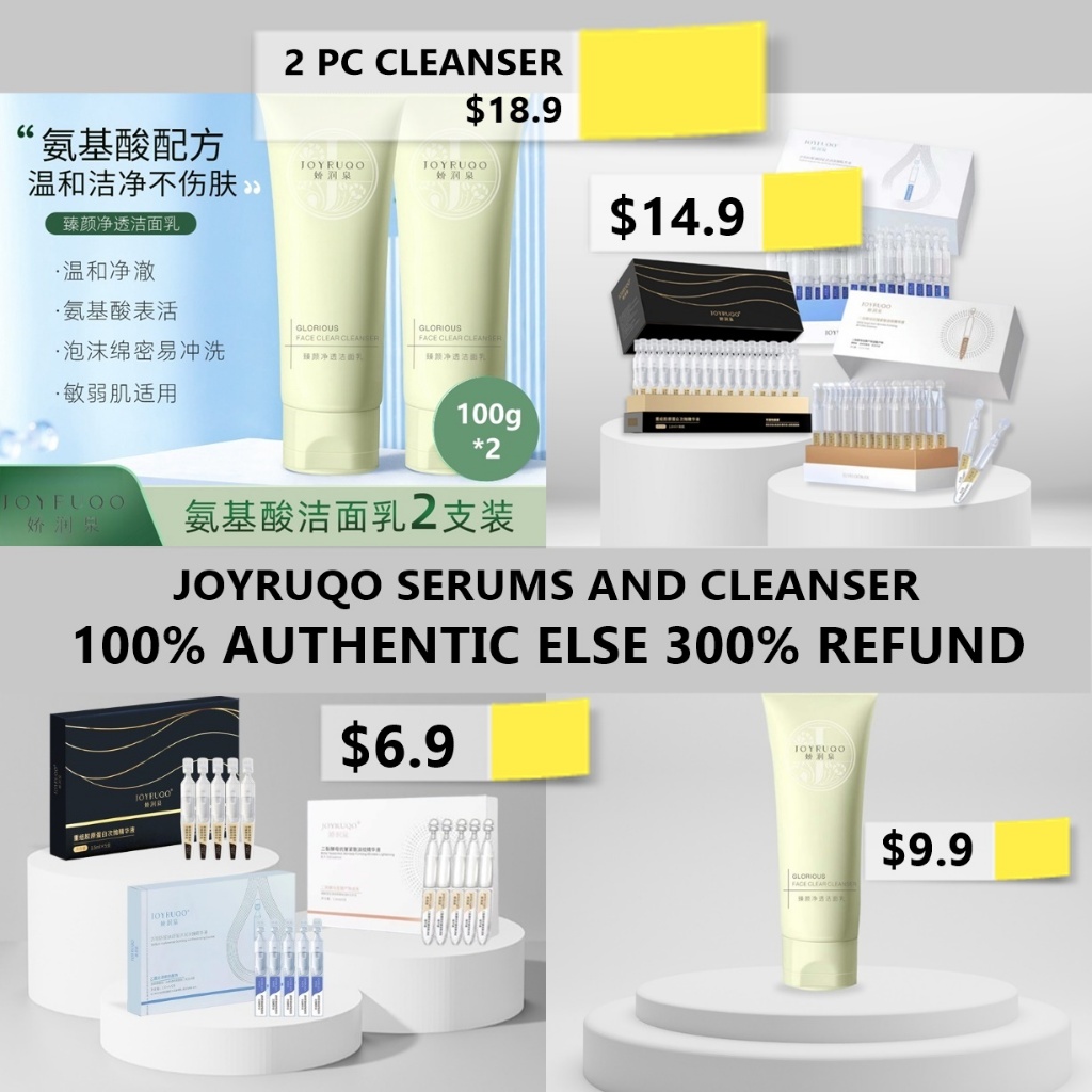 CLEARANCE PRICE ONLY! Ready Stock in SG ️ JOYRUQO SERUM AND CLEANSER ...