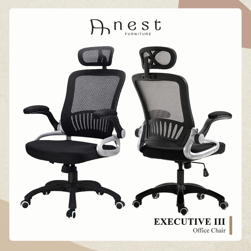 NEST Executive V3 Office Chair Series LIFT UP ARMREST office chairs Shopee Singapore