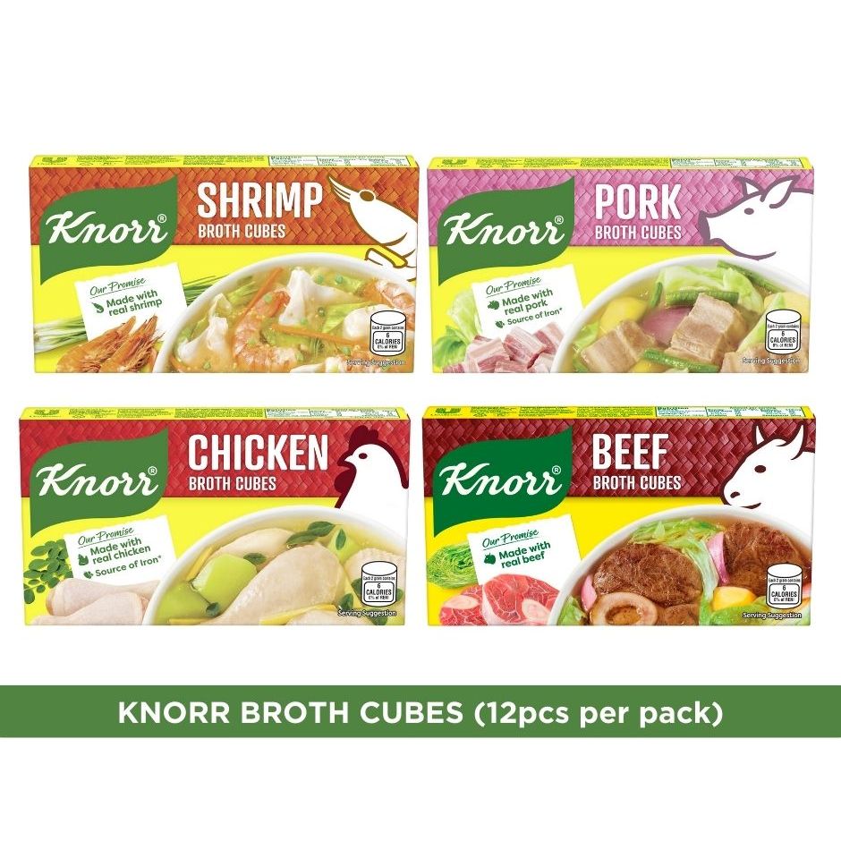 KNORR Broth Cubes (Shrimp | Pork | Chicken | Beef) (12 cubes per pack ...