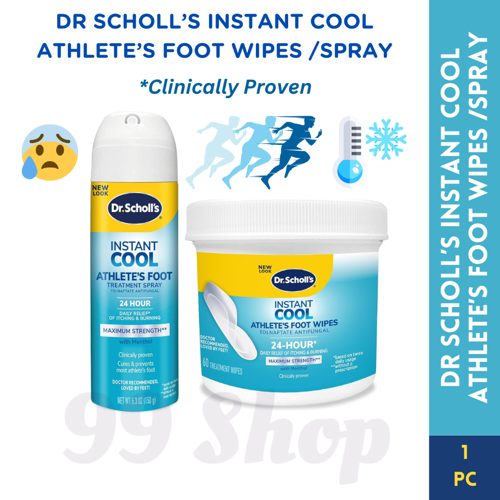 Dr. Scholl's Instant Cool Athlete's Foot Treatment Spray / Wipes