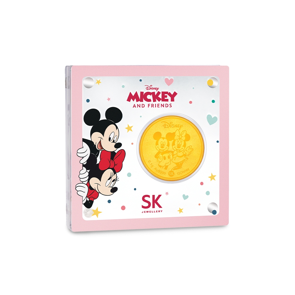 SK Jewellery Disney Mickey Minnie 999 Pure Gold Coin Shopee Singapore