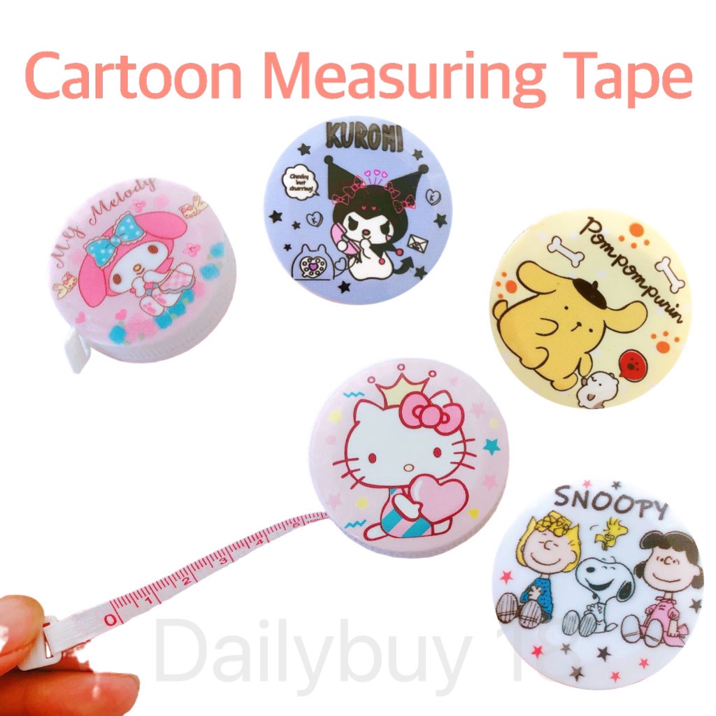 (Sg Ready Stock)Cartoon Measuring Tape 1.5m - Hello Kitty - Snoopy ...