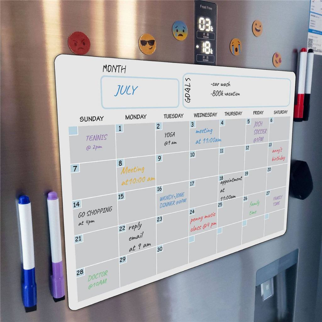 Fridge Calendar Program A3 Magnetic Schedules Message Board Whiteboard ...