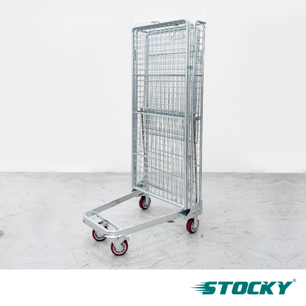 STOCKY A-frame Roll Container 5-Way Full Security with Mid Shelf and ...