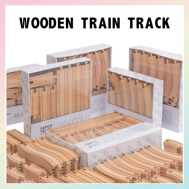 [MUMof2boys] Premium Wooden Train Track Set for Kids – Expandable ...