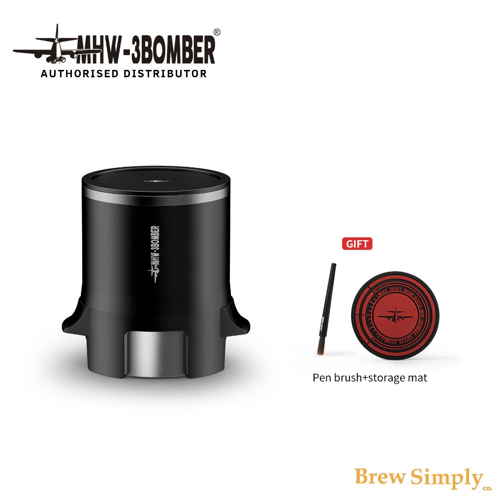 MHW-3BOMBER 58mm Blind Shaker Espresso Koffie Poeder Ontvanger Container Past 58mm Portafilters, Zwart DR5500B