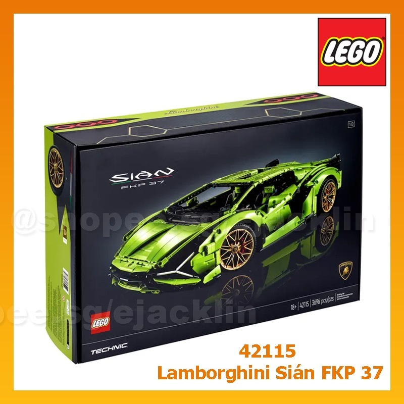 ejacklin LEGO Technic Lamborghini Sian FKP 37 42115 Model Car 3 696 Pieces Building Blocks Construction Toys Shopee Singapore