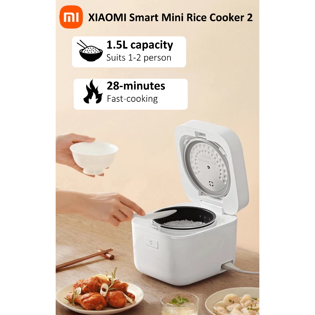 (SG STOCK)Xiaomi Rice Cooker 2(1.5L), Mini Cooker, Non-Stick Liner ...