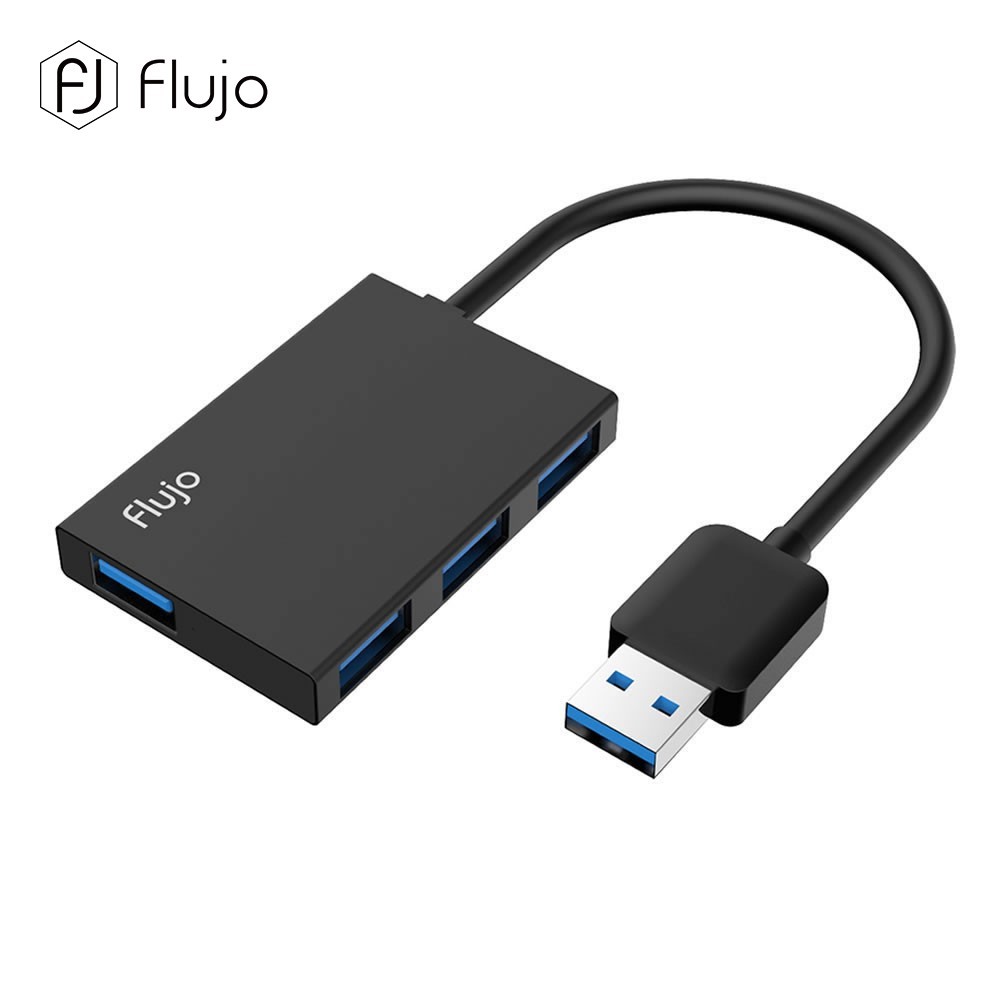 Flujo AH-4 Ultra Slim USB 3.0 Hub 4 Ports Aluminum Compact Portable USB ...