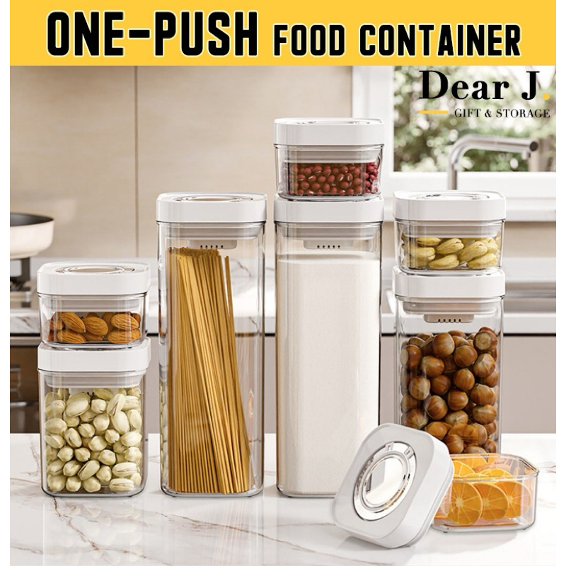One-Push Airtight Food Container / Food Storage / Snacks Storage (Dear ...