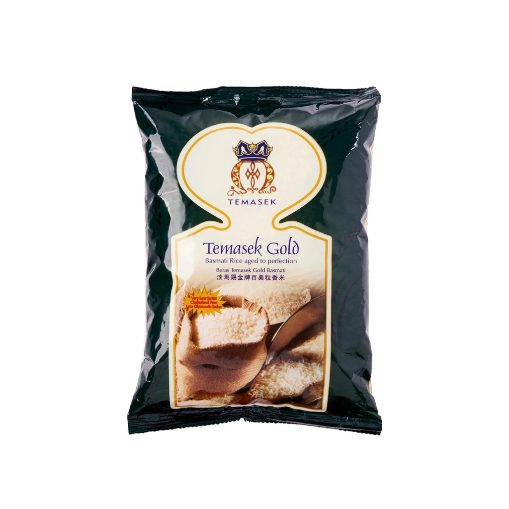 Temasek Gold Basmati Rice 1kg - Low GI Long Grain Rice, Diabetic ...