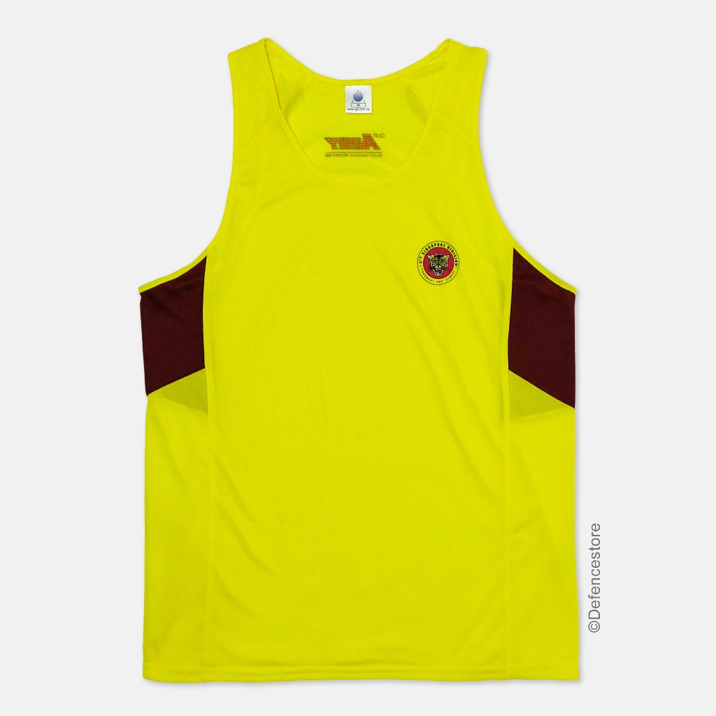 Yellow 3 Division Singlet ARMY SAF Jogging Running Workout Exercise ...