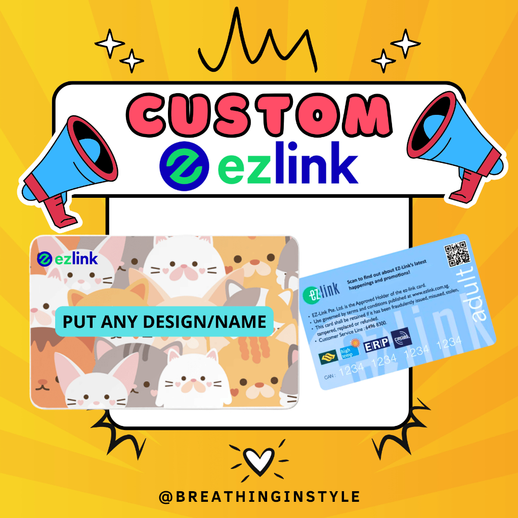 🇸🇬 SG 🇸🇬 CUSTOM EZLINK CARD PERSONALISED OWN DESIGN/NAME SCHOOL GIFT ...