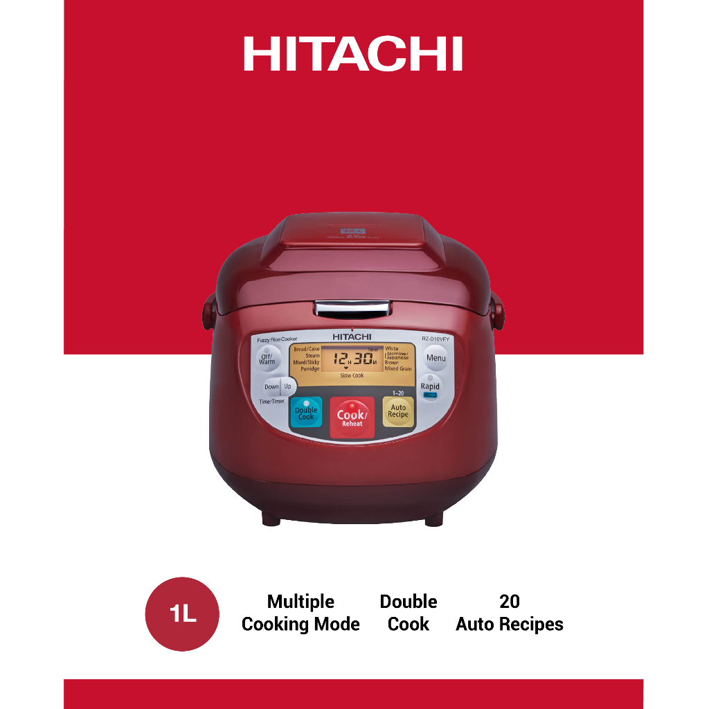Hitachi 1L Rice Cooker RZD10VFY Shopee Singapore