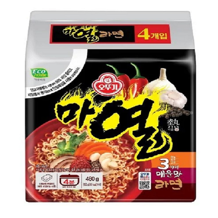 [Ottogi] Garlic&Pepper Yeul Ramen 120gx4 오뚜기 마열라면 | Shopee Singapore