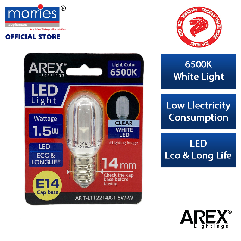 AREX Lighting LED Bulb AR T-L1T2214A-1.5W E14 Cap Base (White & Yellow ...