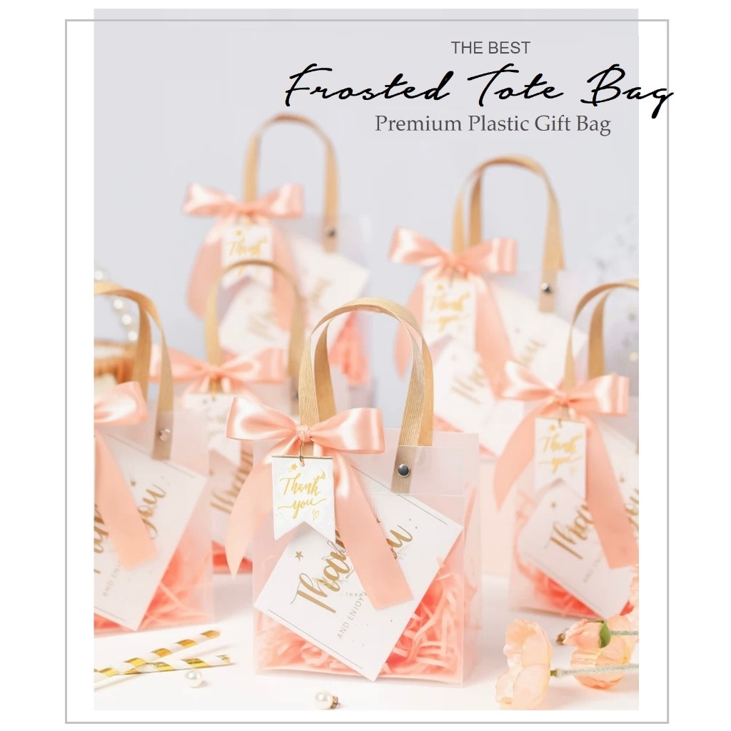 Plastic Frosted Gift Bags | Tote Gift Bags | Children's Day Gift Bag ...