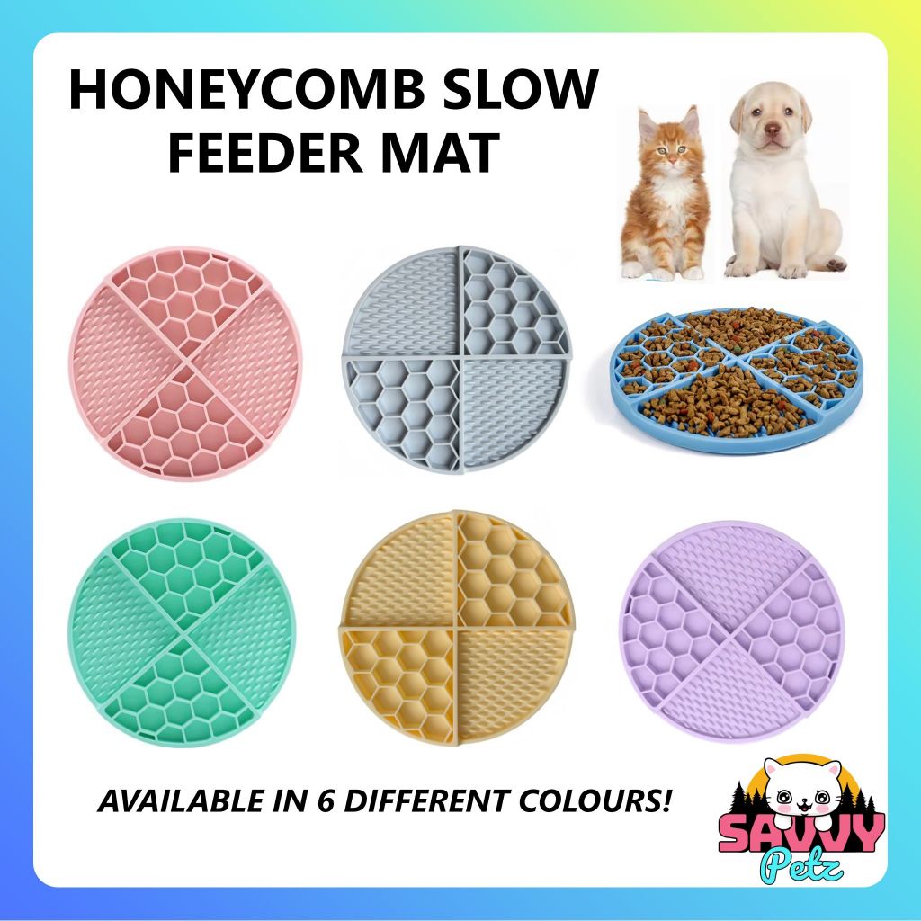 Raised Slow Feeder & Lick Mat For Dogs – Bamboo Stand, 10” Height, 8.6” Silicone Mat For Wet/Dry Food & Treats