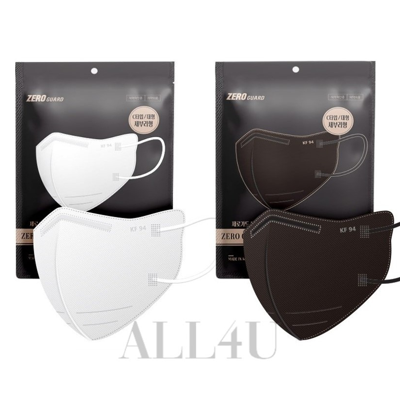 [Zero Guard] KF94/4PLY Large 50ea Korean Anti-Breathable Mask KF-94 ...