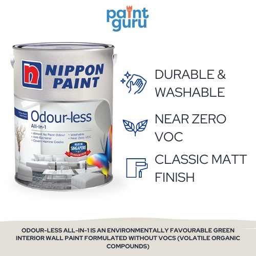 Nippon Paint 5L/1L Odourless All In One | Shopee Singapore