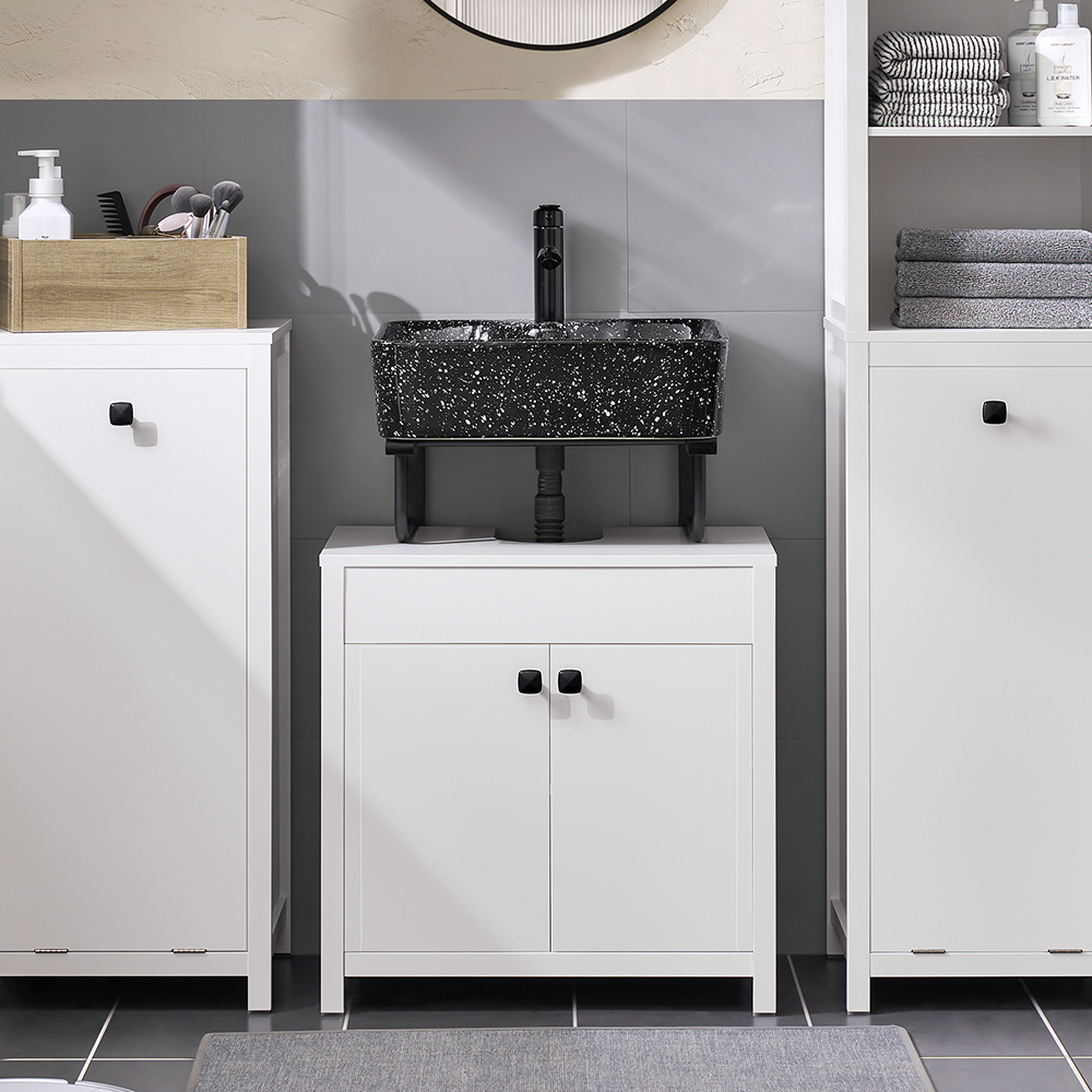 (SG STOCK) SoBuy BZR98-W, Under Sink Cabinet Bathroom Vanity Unit ...