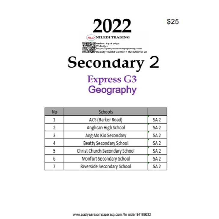 Sec 2 Past Year Exam papers Hard Copy (Express \/ NA \/ NT) | Shopee Singapore