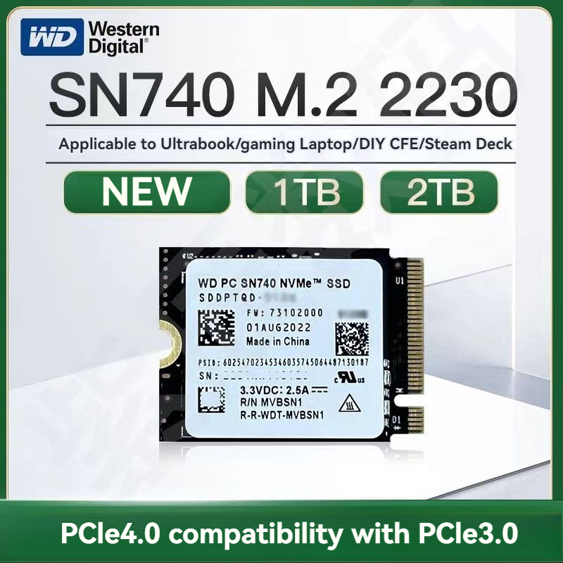 WD SN740 2TB 小さから SSD 2230 steamdeck ROG ALLY