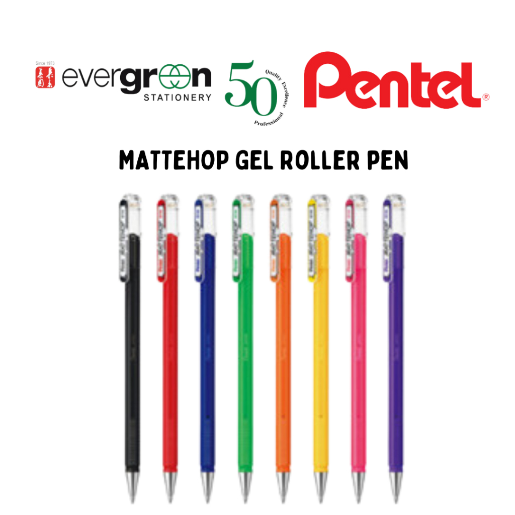 [SG] Pentel MatteHop 1.0 mm Gel Roller Pen [Evergreen Stationery ...