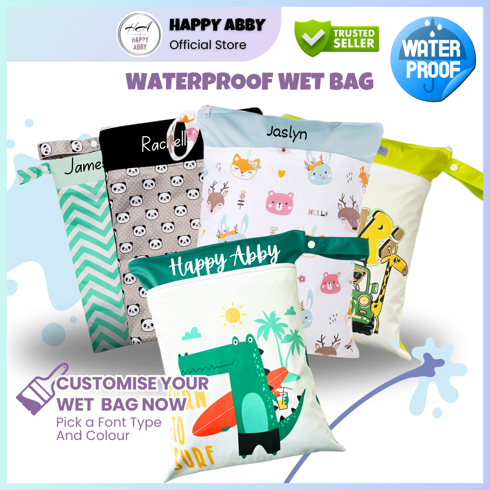 Local Seller - Customised Wet Bag/Personalized Wet Bag/Baby Diaper Bag ...