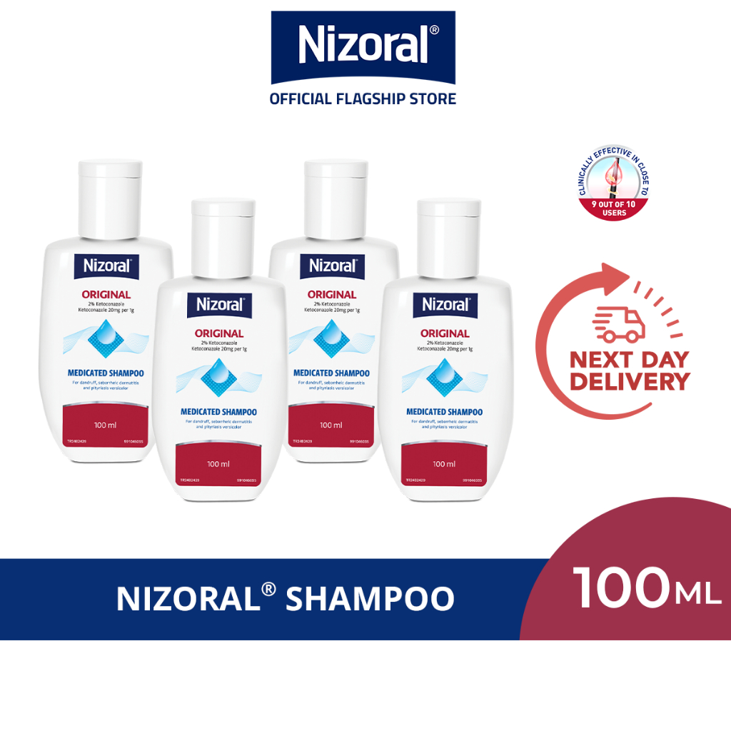Nizoral® 2 Ketoconazole Antidandruff Shampoo 100ml x4 Seborrheic