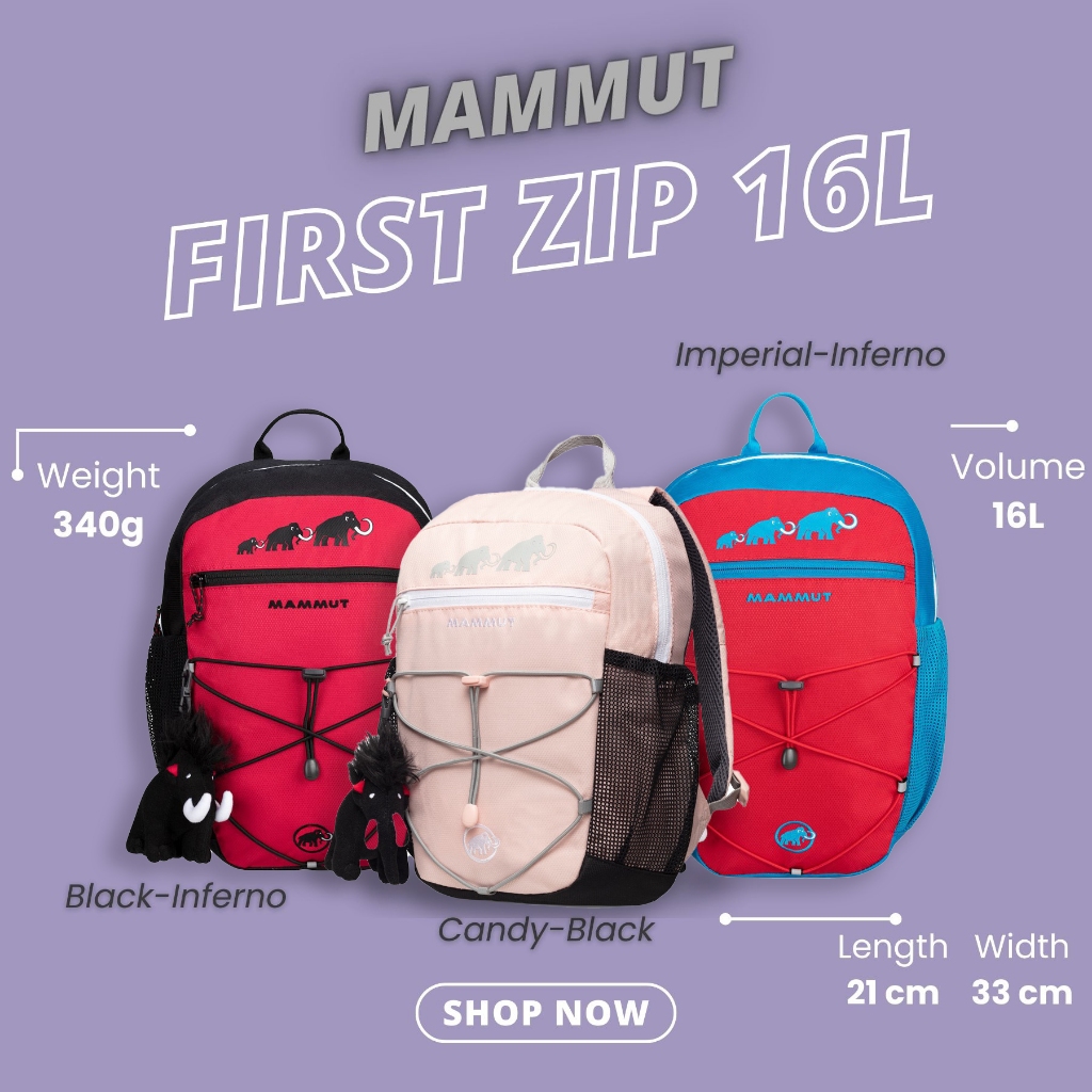 MAMMUT First Zip 16L Children Daypack Shopee Singapore