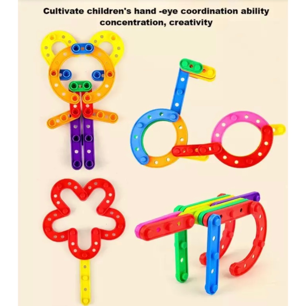Children Educational Toy Strips Building Blocks Assemble Toy Fine Motor ...