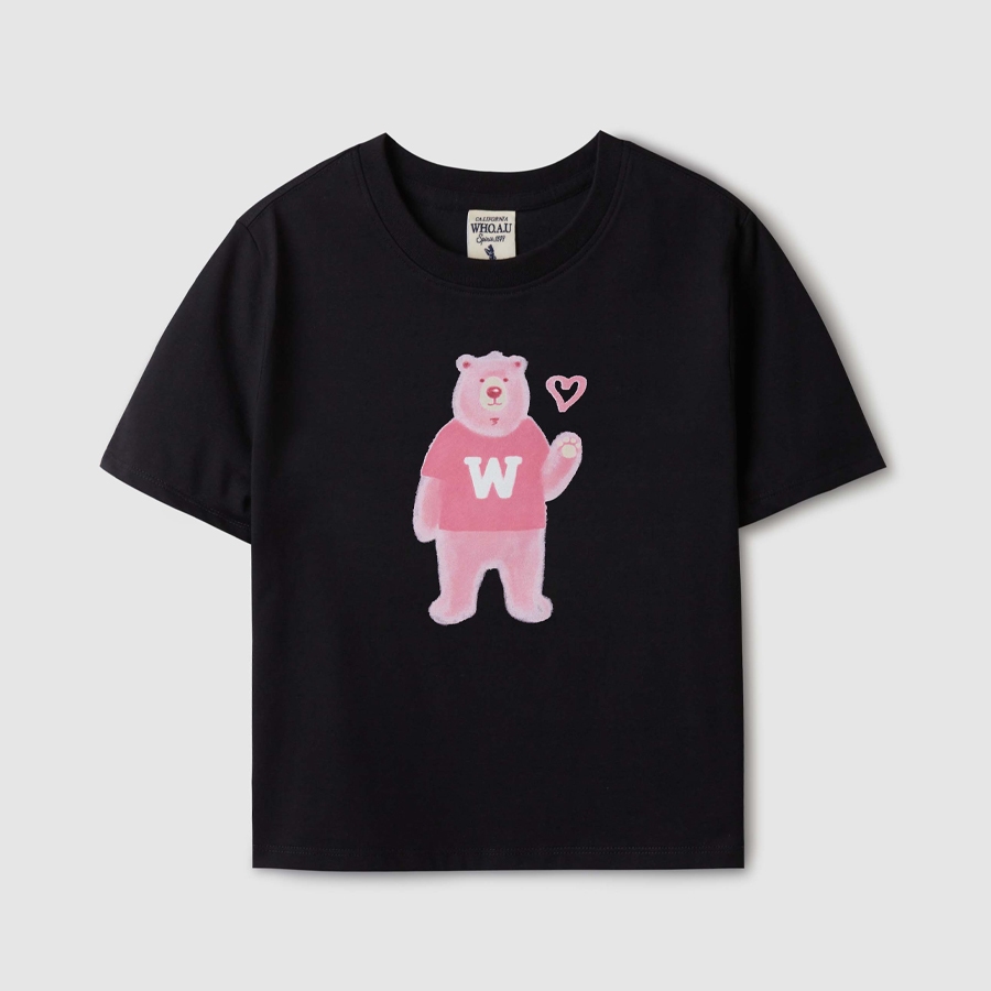 【韓国WHO.A.U フーアーユー】Steve Photo Basic T-shirt(F) Steve Photo Basic T-shirt(F) - 후아유닷컴