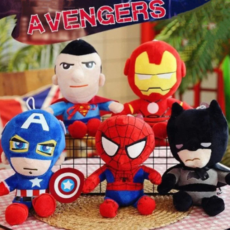 27cm Marvel The Avengers Plush Toy Captain America Spiderman Iron Man ...