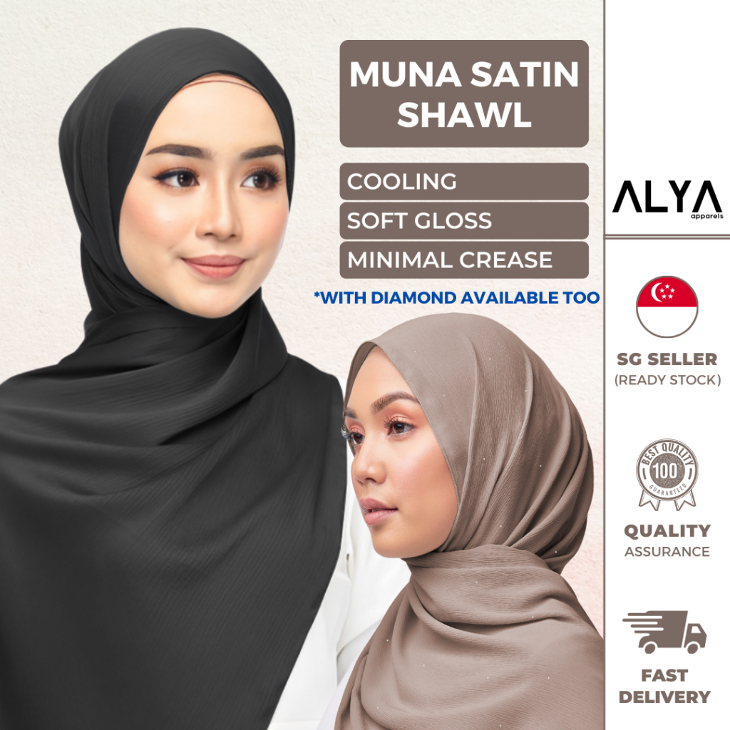 tutorial shawl satin muna