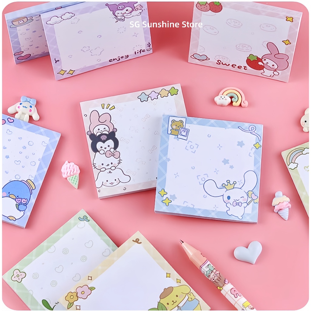 SG 9.9 Sale! (Min 8). Cute, Colourful & Pretty Cartoon Sticky Notes ...