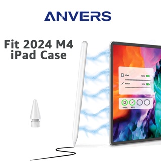 Anvers Magnetic Wireless Charging Stylus Pen for 2024 iPad, Tilt Compatible for Precision Writing/Drawing