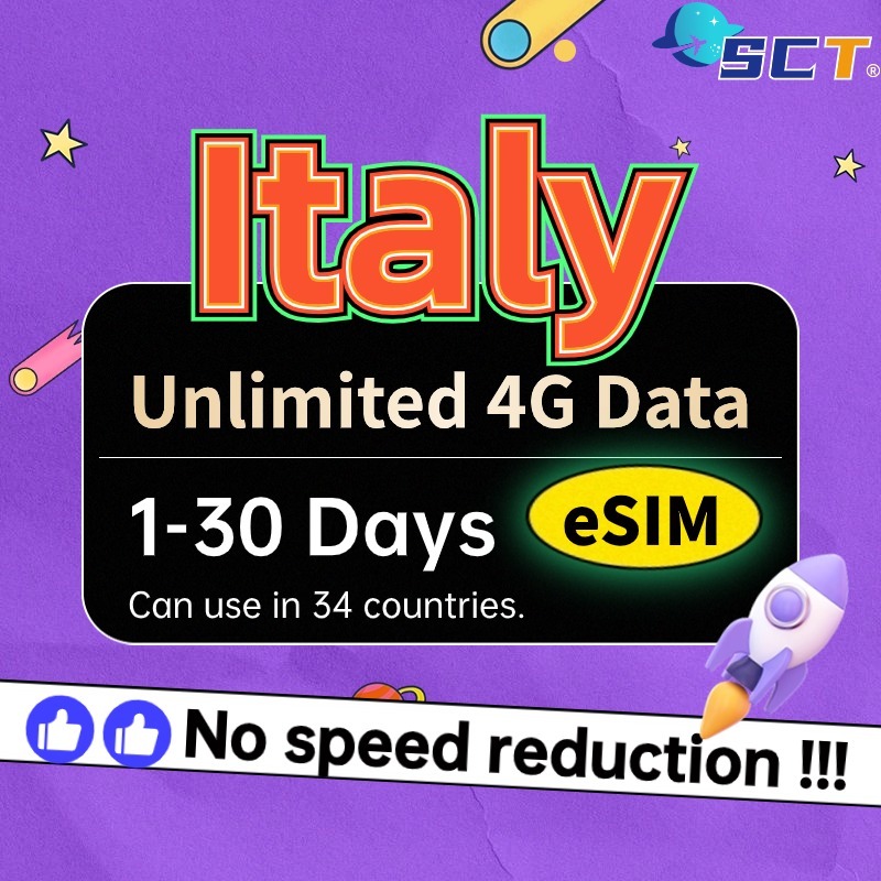 Italy eSIM 330 Days Unlimited 4G Data Daily 2GB eSIM send in 5mins Italy eSIM Card Shopee