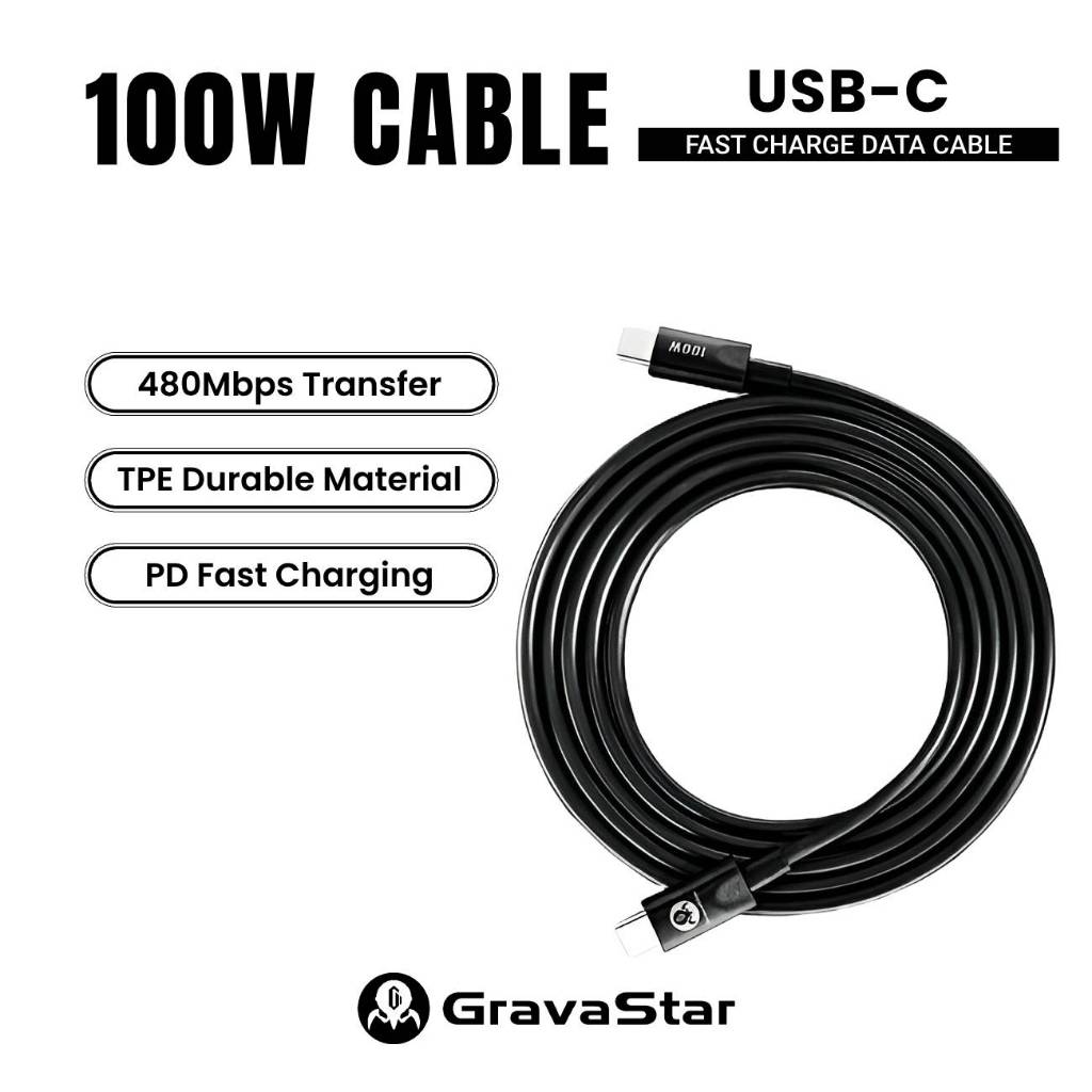GravaStar 100W USB-C Charging Cable – Ultra-Fast PD 3.0 & QC 3.0 ...