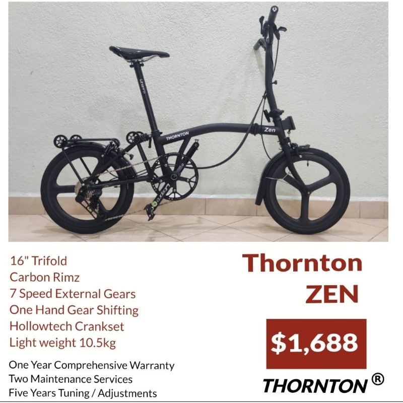 🇸🇬 Thornton Zen. Foldable Bicycle. 16