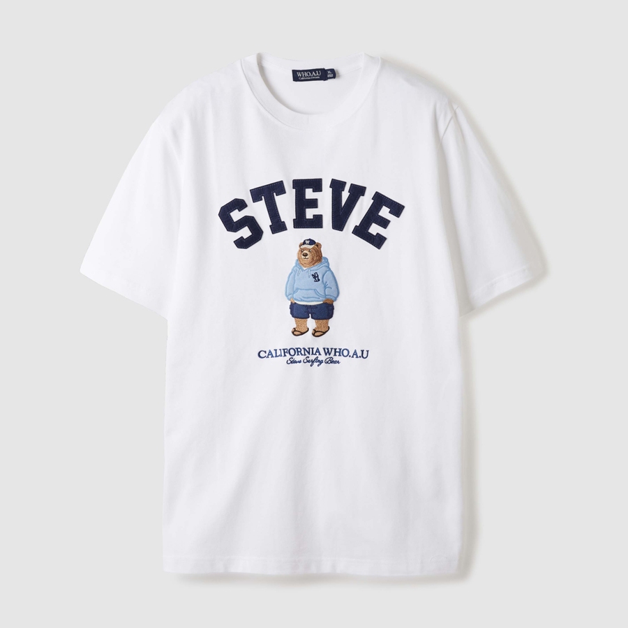 WHO.A.U] Steve Patch Short Sleeve T-shirt | WHRAE3794U